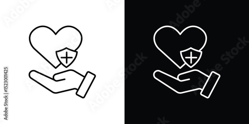 Health insurance icon Graphic vector set for ui design