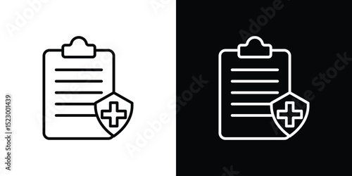 Health insurance icon Graphic vector set for ui design