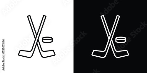 Canvas Print Hockey sticks icon Graphic vector set for ui design