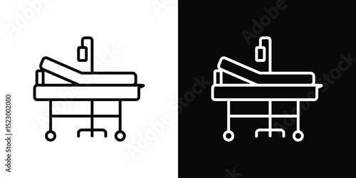 Hospital bed icon Graphic vector set for ui design