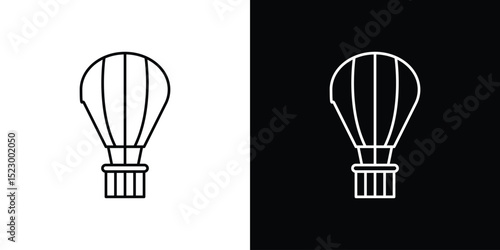 Hot air balloon icon Graphic vector set for ui design