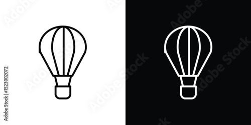 Hot air balloon icon Graphic vector set for ui design