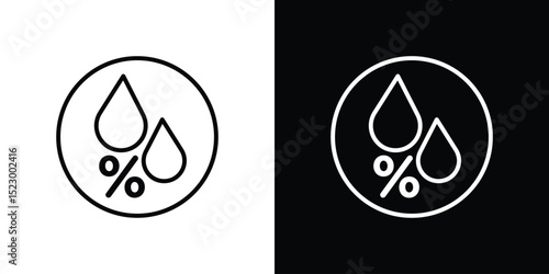 Humidity icon Graphic vector set for ui design