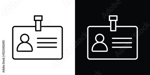 ID badge icon Graphic vector set for ui design