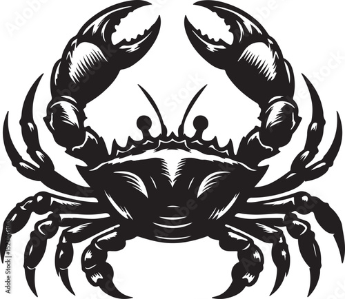 Crab high quality black vector