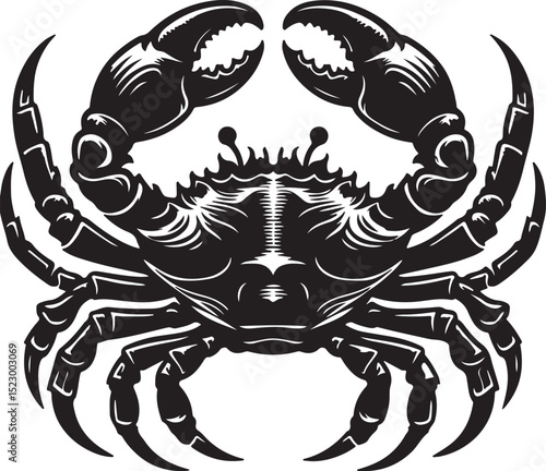 Crab high quality black vector
