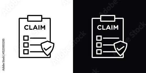 Insurance Claim icon Graphic vector set for ui design