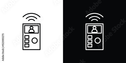 Intercom icon Graphic vector set for ui design
