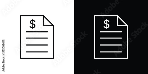 Invoice icon Graphic vector set for ui design