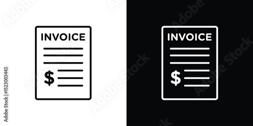 Invoice icon Graphic vector set for ui design