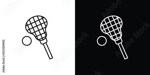 Lacrosse stick ball icon Graphic vector set for ui design