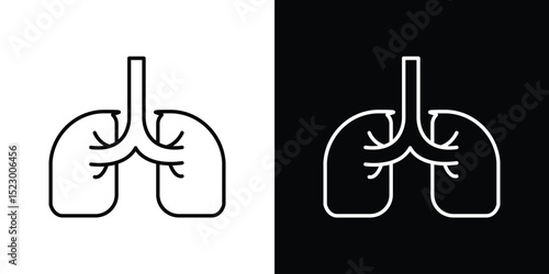 Lung icon Graphic vector set for ui design