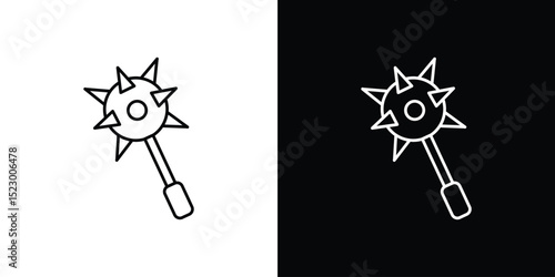 Mace icon Graphic vector set for ui design