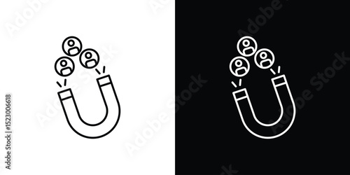 Magnet user icon Graphic vector set for ui design