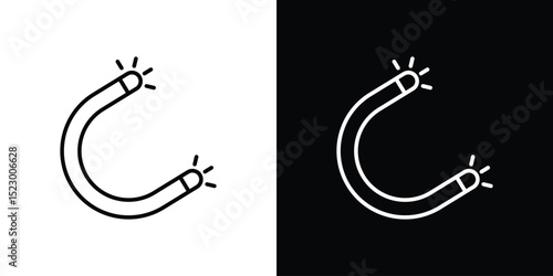 Magnet icon Graphic vector set for ui design