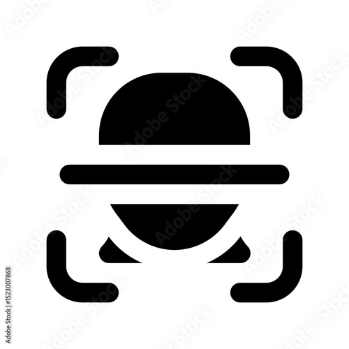 face recognition glyph icon