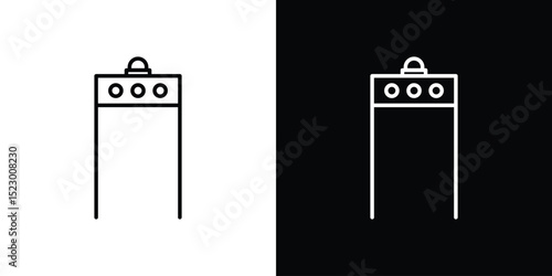 Metal detector icon Graphic vector set for ui design