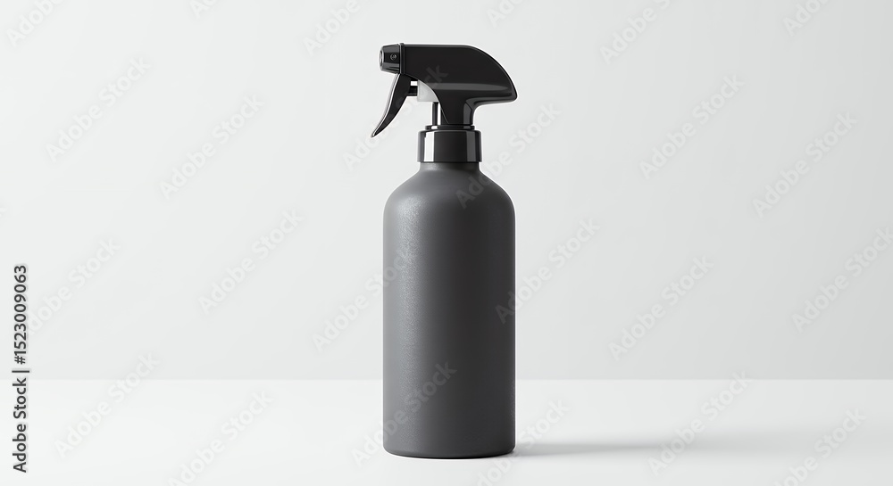 Obraz premium Gray spray bottle against white background
