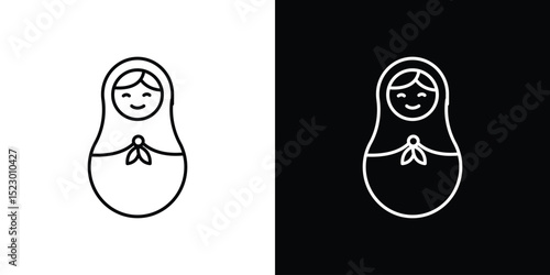 Nesting dolls icon Graphic vector set for ui design