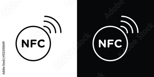 NFC icon Graphic vector set for ui design