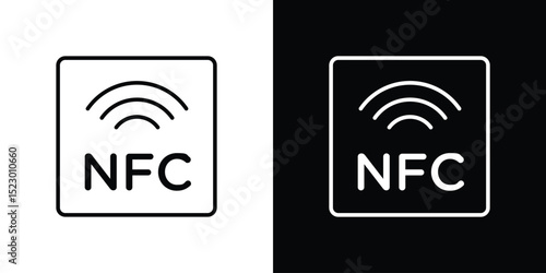 NFC icon Graphic vector set for ui design