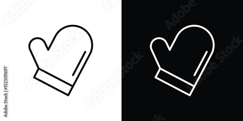 Oven mitt icon Graphic vector set for ui design