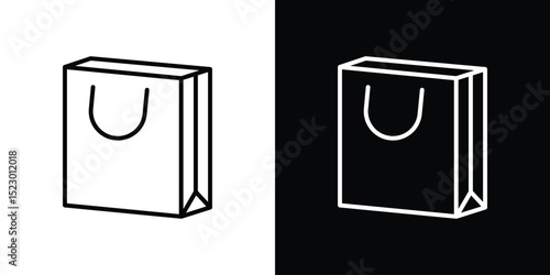 Paper bag icon Graphic vector set for ui design