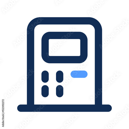 atm machine outline color icon