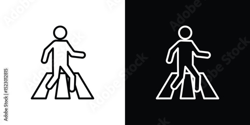 Pedestrian icon Graphic vector set for ui design