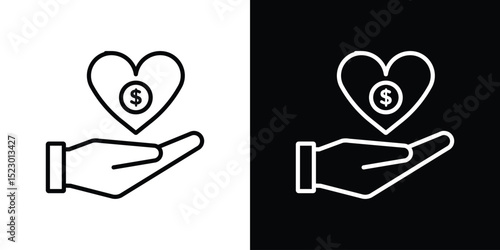 Philanthropy icon Graphic vector set for ui design