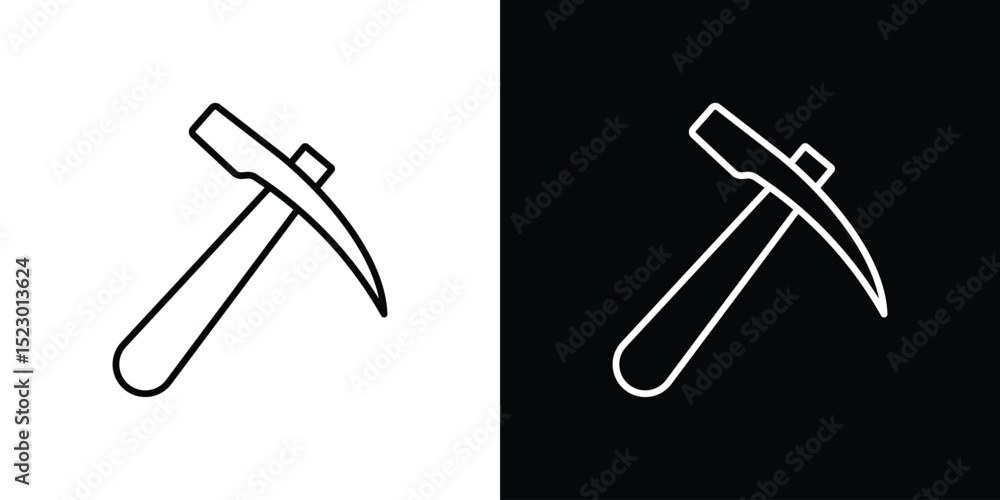 Pickaxe icon Graphic vector set for ui design