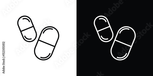 Pill icon Graphic vector set for ui design