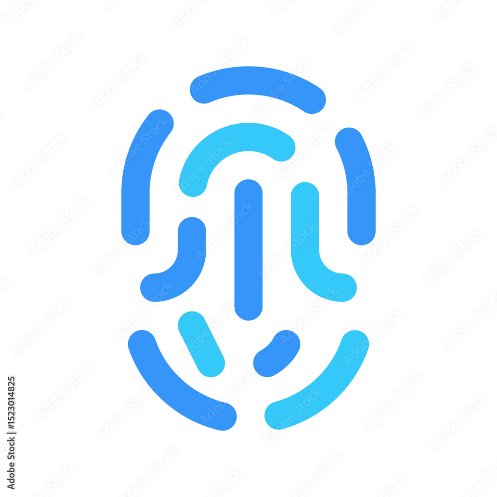 Fototapeta premium fingerprint flat icon