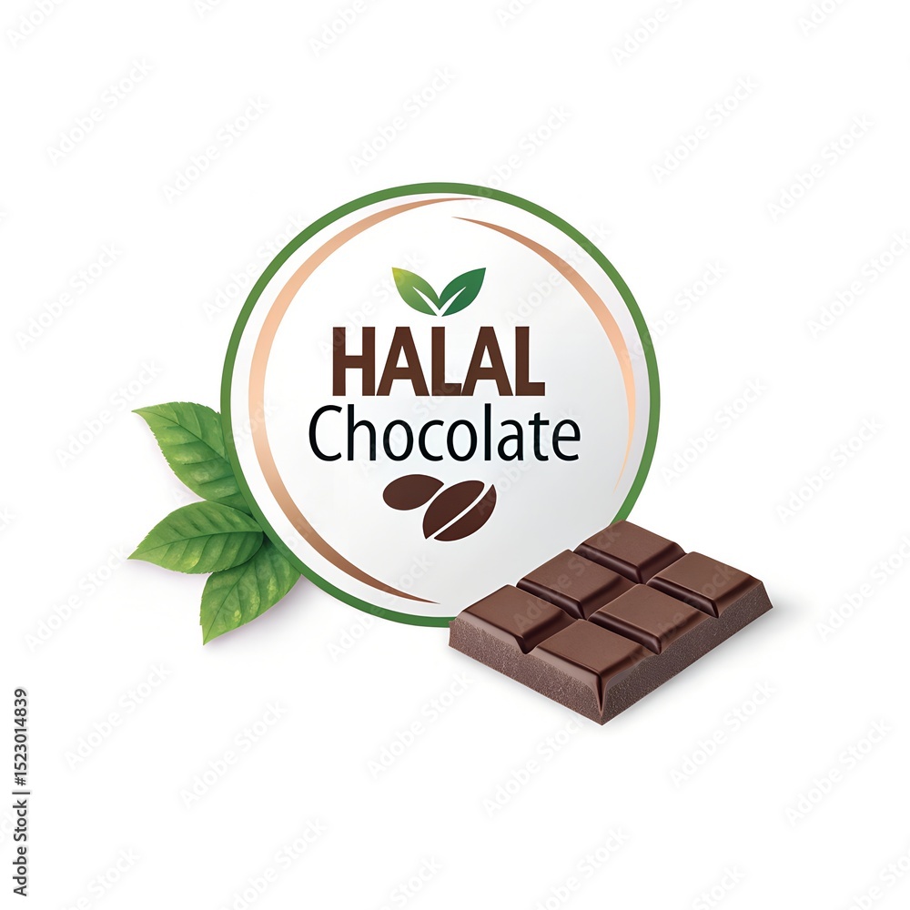 halal chocolate packet logo design halal chocolate packet logo design