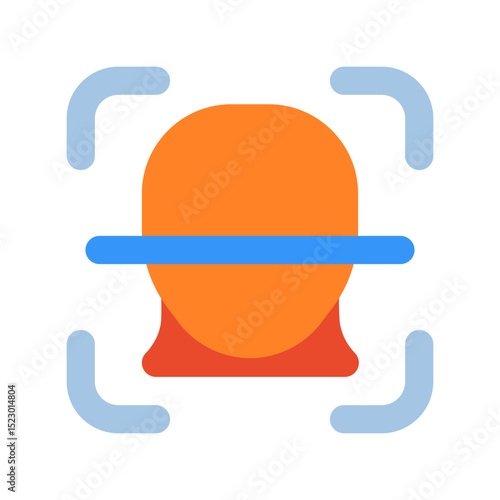 face recognition flat icon