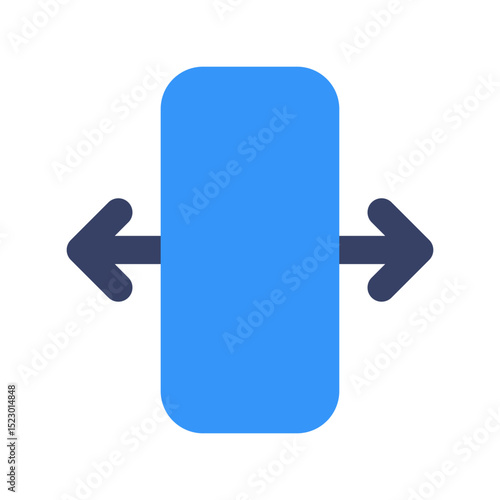 horizontal expand ai flat icon