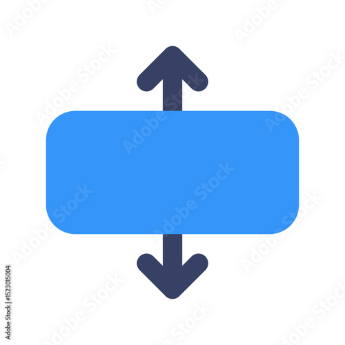 vertical expand ai flat icon