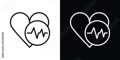 Pulse icon Graphic vector set for ui design