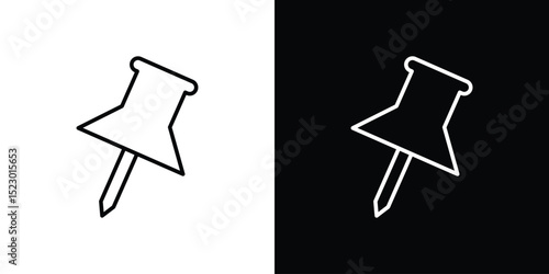 Push pin icon Graphic vector set for ui design