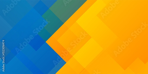 Fresh Blue and Orange Yellow Background Banner Vector For Social Media