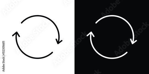 Repeat icon Graphic vector set for ui design