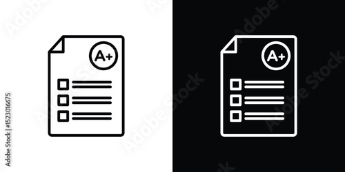 Report card icon Graphic vector set for ui design