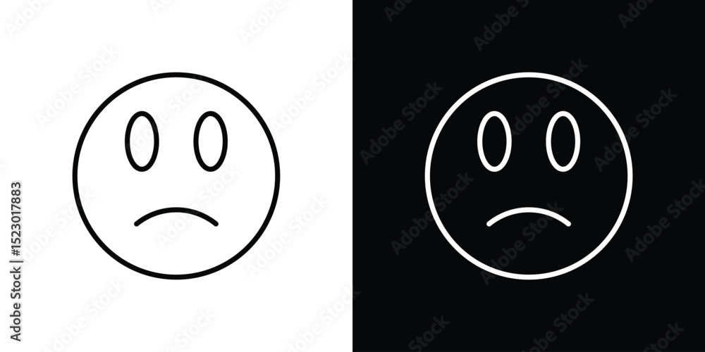 Fototapeta premium Sad icon Graphic vector set for ui design