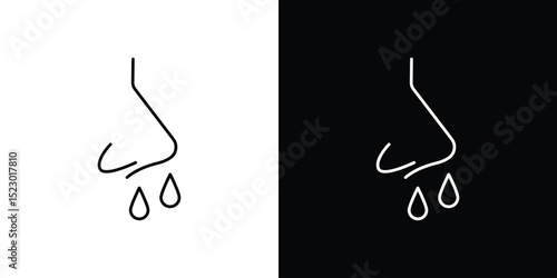 Runny nose icon Graphic vector set for ui design