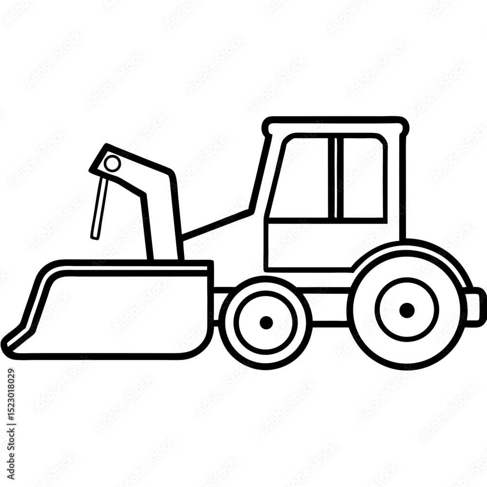 Naklejka premium bulldozer excavator isolated on white