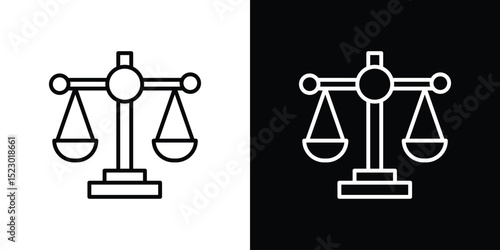 Scales of justice icon Graphic vector set for ui design