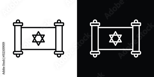 Scroll Torah icon Graphic vector set for ui design