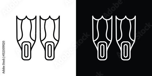 Scuba diving icon Graphic vector set for ui design