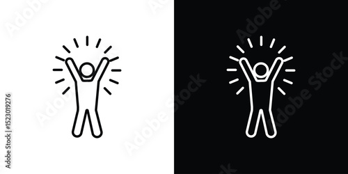 Self confidence icon Graphic vector set for ui design