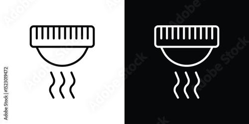 Sensor smoke icon Graphic vector set for ui design